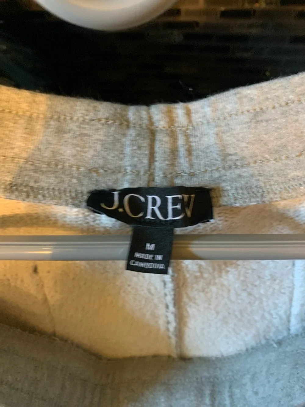 J. Crew Light Heather Gray Fleece Sweatshirt - Picture 2 of 5
